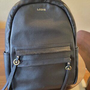 Black Lodis Genuine Leather Backpack